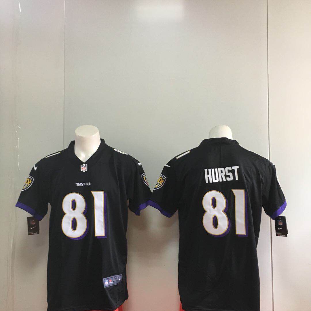 Men Baltimore Ravens #81 Hurst Black Nike Vapor Untouchable Limited Playe NFL Jerseys->minnesota vikings->NFL Jersey